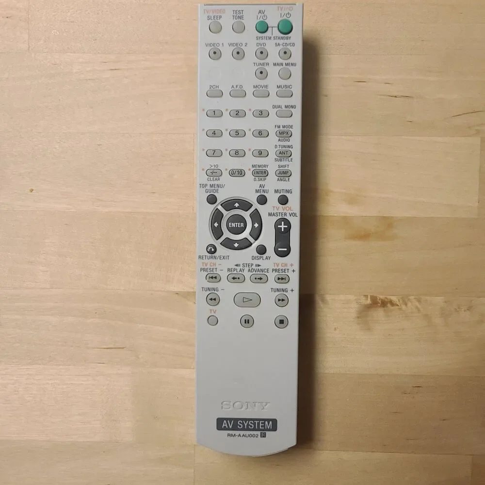 Sony RM-AAU002 AV System Remote Control Replacement Gray Tested/Working OEM